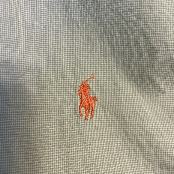 Polo Ralph Lauren Light Green Button-Down Long Sleeve Shirt Medium ( Neck‎ 16) - Picture 5 of 7